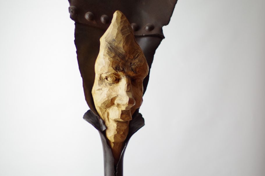 im Wind, Benjamin M. Fock, Benjamin M., Benjamin, Fock, Eiche, Holz, Holzbildhauer, Bildhauer, sculptor, oak, Stahl, steel