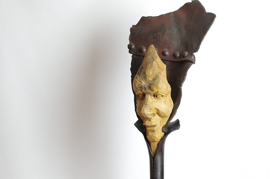im Wind, Benjamin M. Fock, Benjamin M., Benjamin, Fock, Eiche, Holz, Holzbildhauer, Bildhauer, sculptor, oak, Stahl, steel